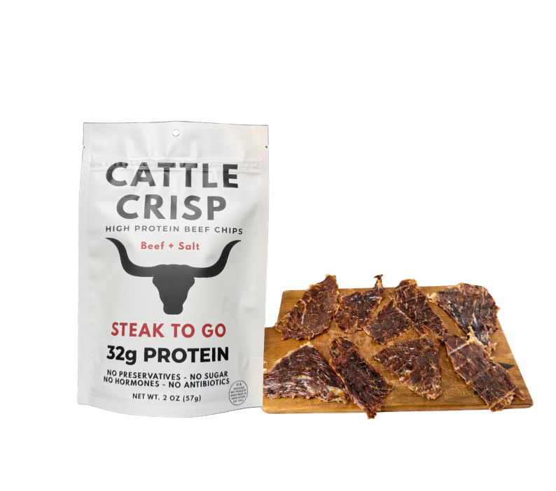 Cattle Crisp Beef Chips — 32g Protein Meat Snack, 2 oz